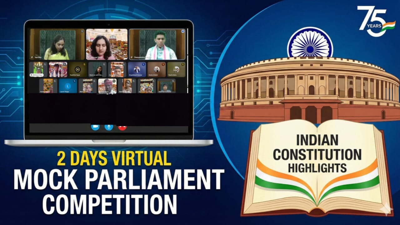 2 Days Virtual Mock Parliament Competition Organised by Digital Yuva Sansad Highlights.